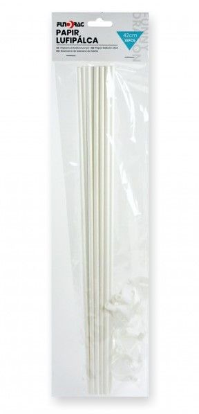 Lufipálca csészével fehér 10+10db 42cm 640925