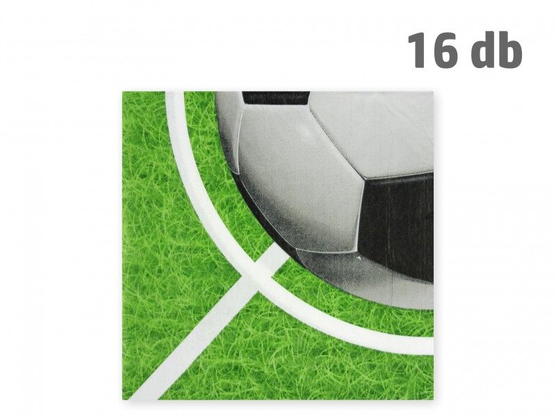 Szalvéta focis zöld 16db 33x33cm egy rétegű 640543