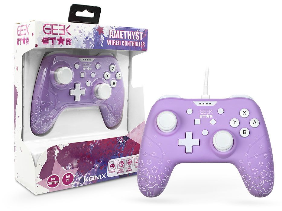 Konix Geek Star Amethyst Nintendo Switch/PC vezetékes kontroller