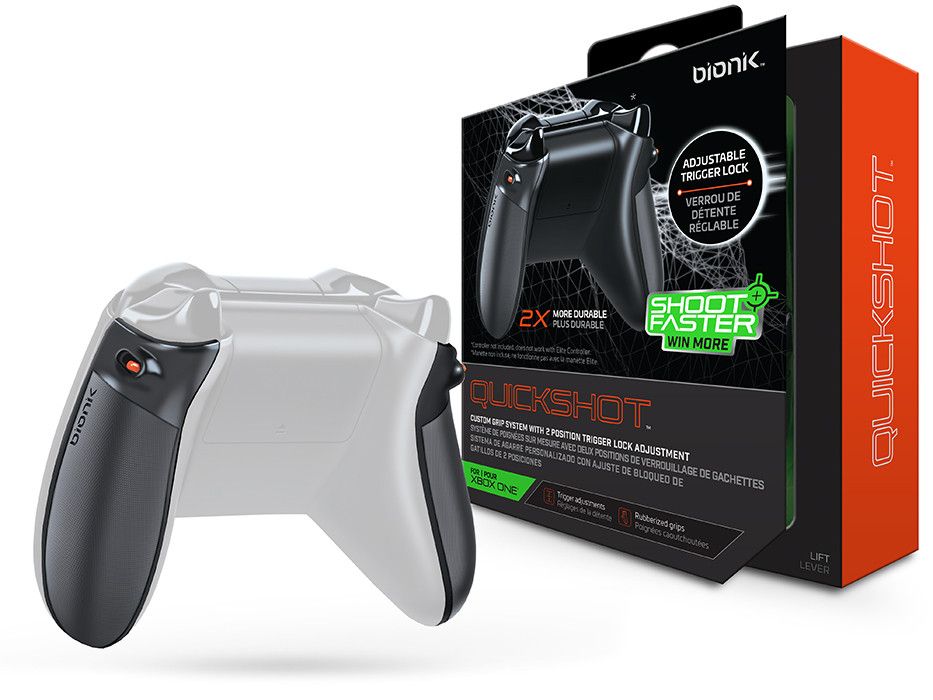 Bionik BNK-9011 Quickshot Pro Xbox One Fekete&amp;Szürke Kontroller Ravasz Kiegészítőcsomag