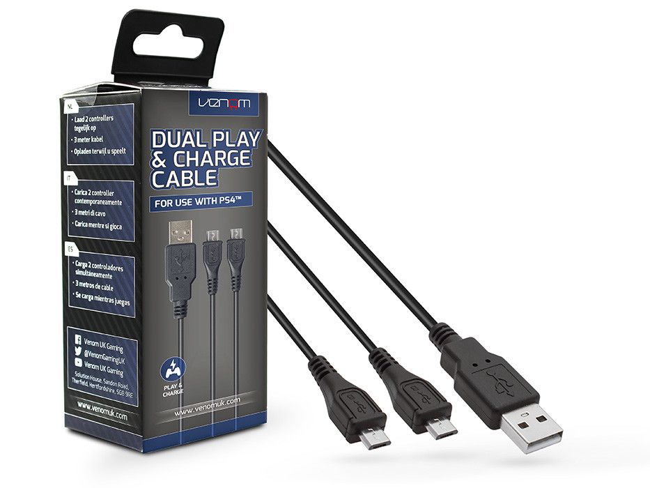 Venom VS2794 Dual Play&amp;Charge 3 méter Micro-USB töltőkábel