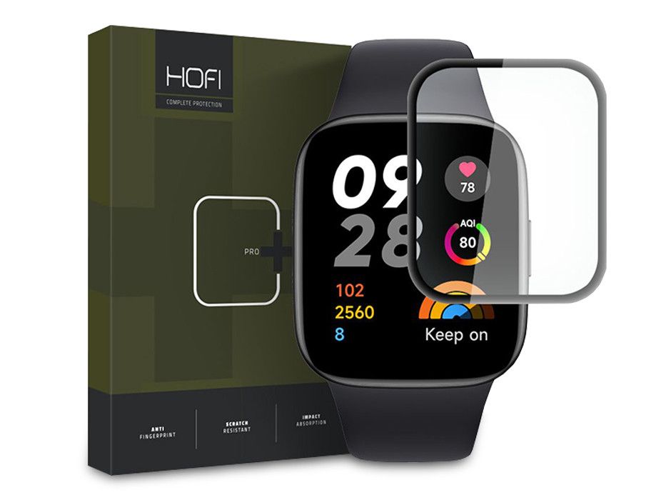 HOFI Hybrid Pro+ Glass üveg képernyővédő fólia - Xiaomi Redmi Watch 3 - fekete