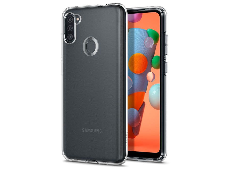 Samsung A115F Galaxy A11 ütésálló hátlap - Spigen Liquid Crystal - átlátszó