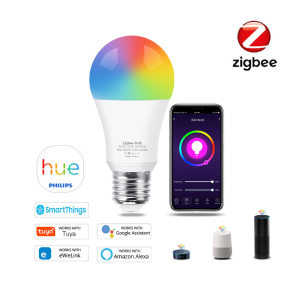 SmartWise RGBW (E27) Zigbee-s, fényerő-szabályozható fehér + színes okosizzó