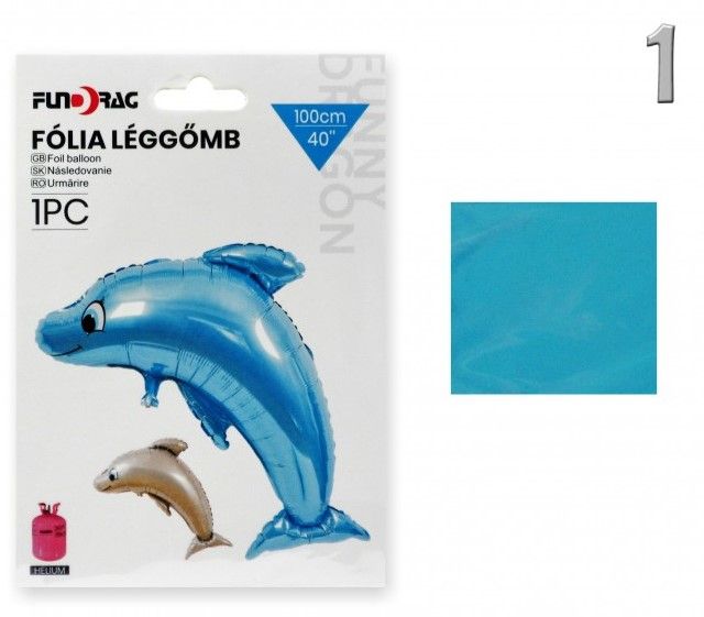 Lufi fólia delfin 100cm 637925 2féle