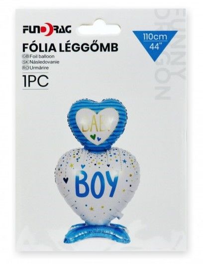 Lufi fólia Baby Boy szív kék 110cm 644220