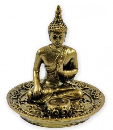 Füstölőtartó Buddha óarany B 9cm 04769
