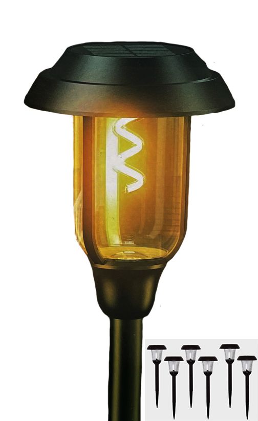 6db-os Vezeték nélküli Napelemes LED lámpa kerti lámpa fényérzékelős leszúrható - Pathway lights - S1020