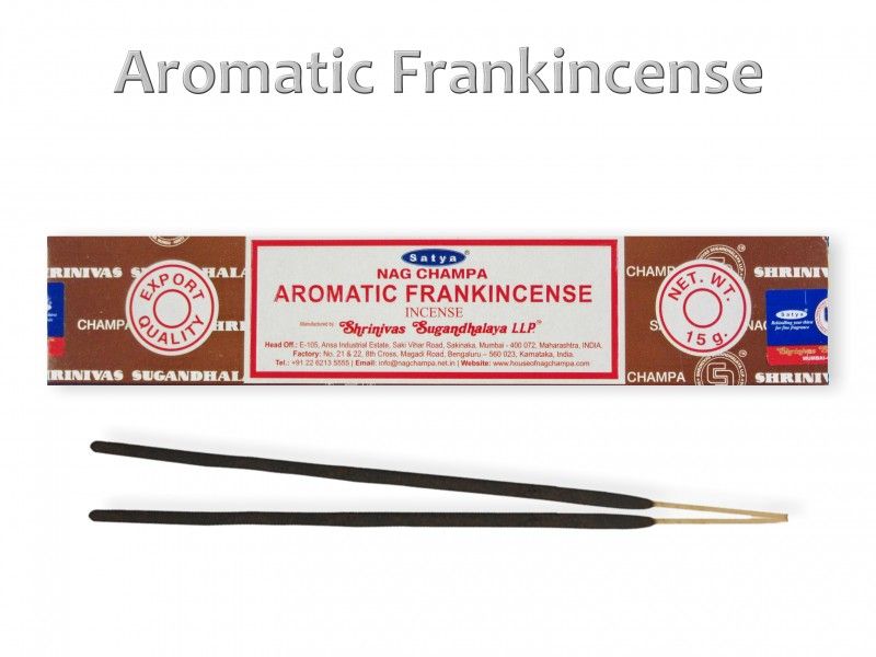 Füstölő pálcika Nag Champa Aromatic Frankincense 15g Satya