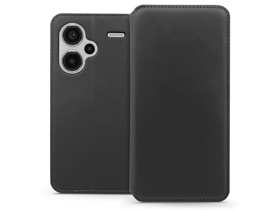 Dual Pocket Flip bőrtok - Xiaomi Redmi Note 13 Pro+ - fekete