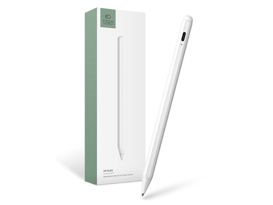 Tech-Protect Digital Magnetic Stylus Pen-1 aktív toll rajzoláshoz,              jegyzeteléshez, Apple iPad készülékhez - fehér