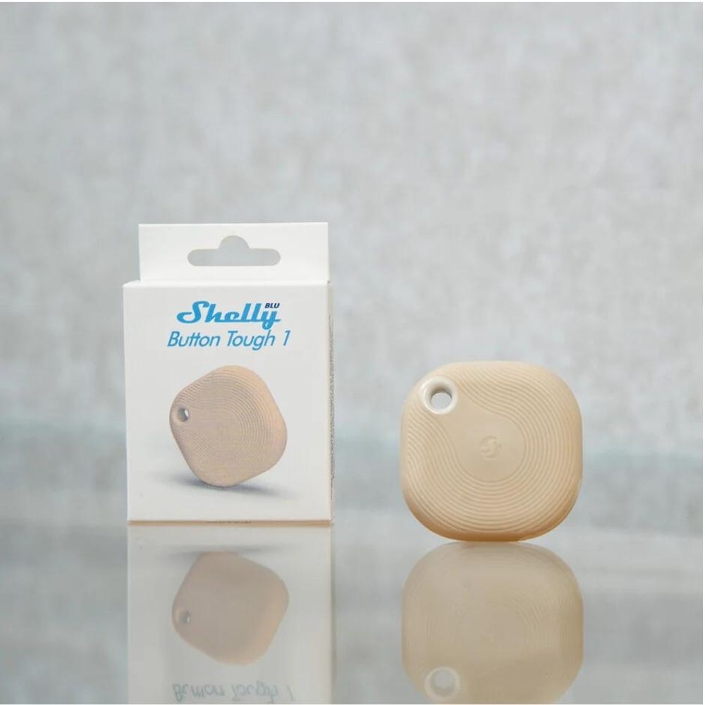 Shelly BLU Button TOUGH 1, Bluetooth távirányító, mokka színű, kültéri kivitel