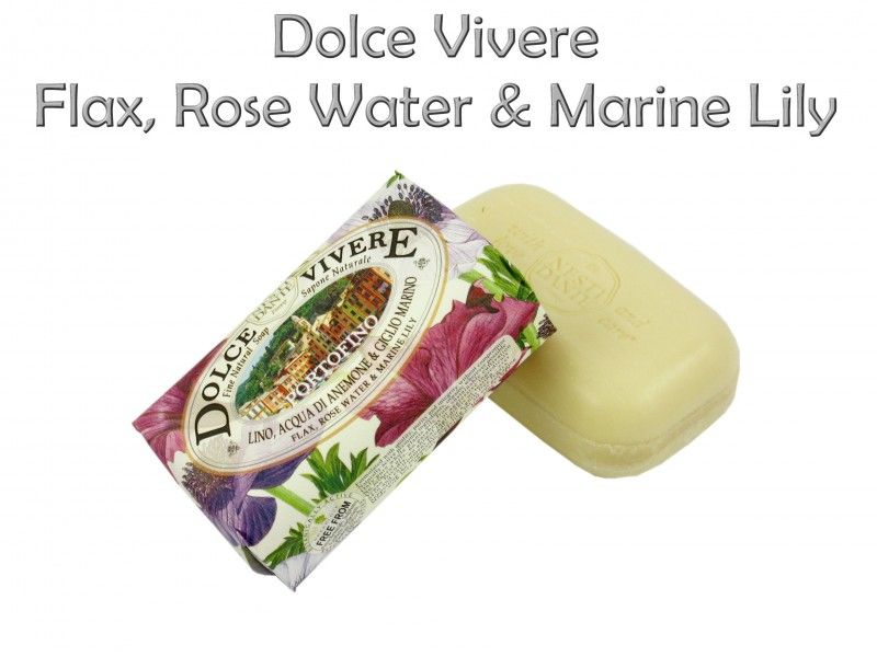 Szappan Dolce Vivere Flax, Rose Water and Marine Lily 250g