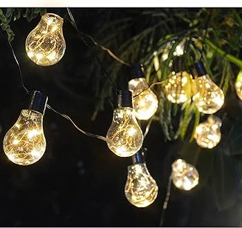 Napelemes Retro LED lámpafüzér 20 égővel 3,8m