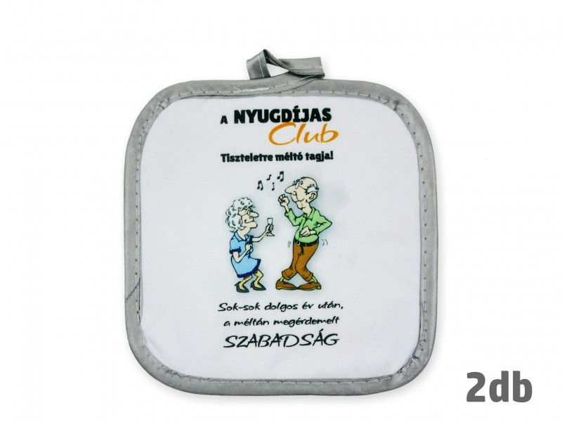 Edényfogó Nyugdíjas Club 2db 18cm 04004