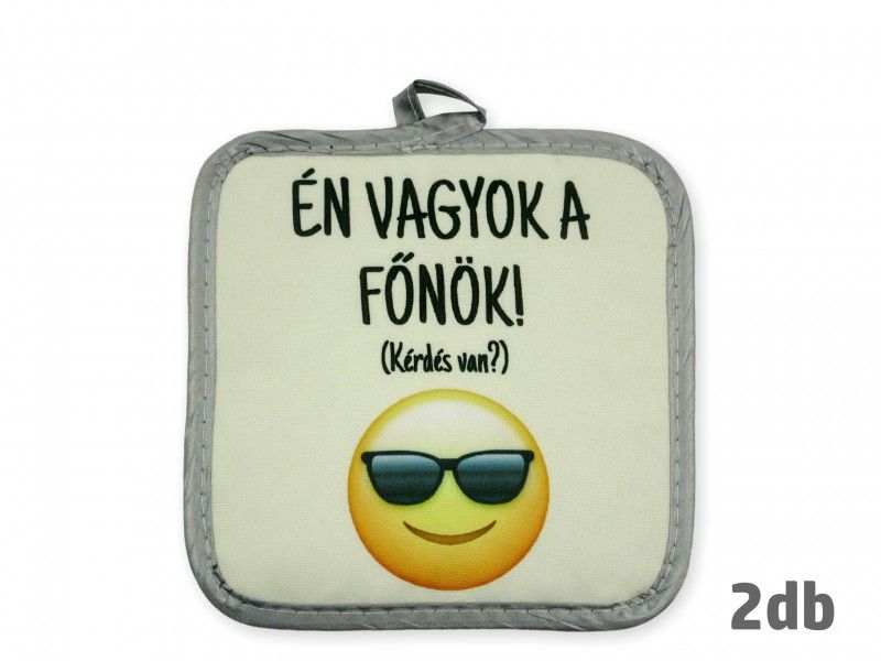 Edényfogó Én vagyok a Főnök 2db 18cm 04005