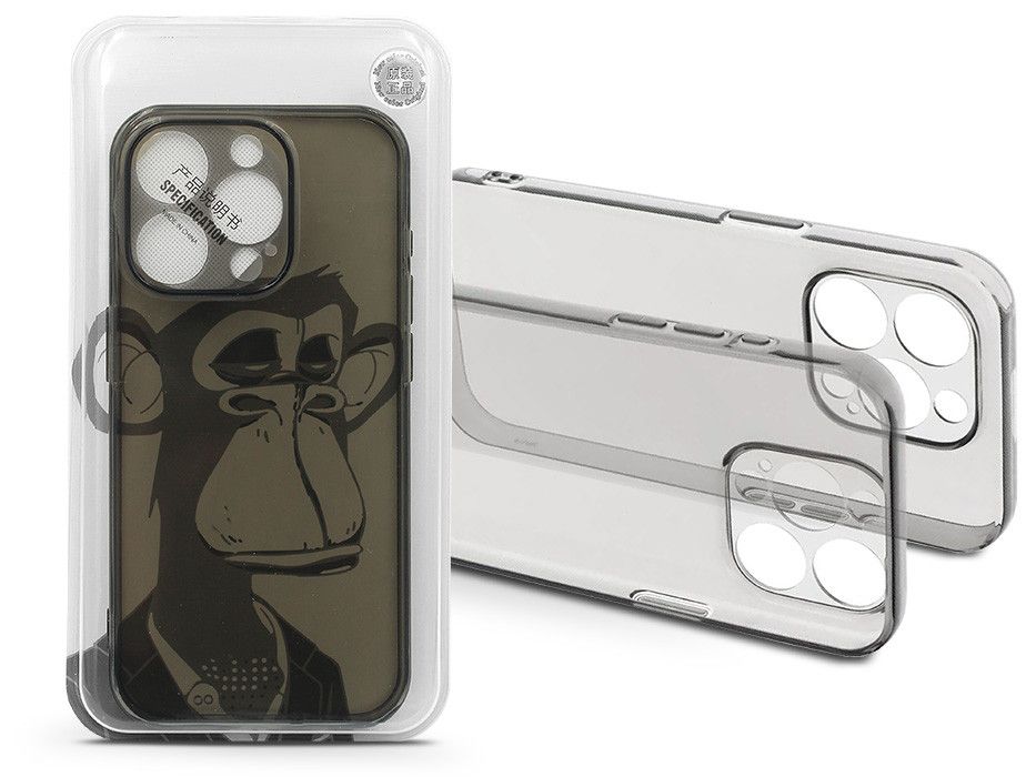 Apple iPhone 15 Pro Max szilikon hátlap - Gray Monkey - átlátszó