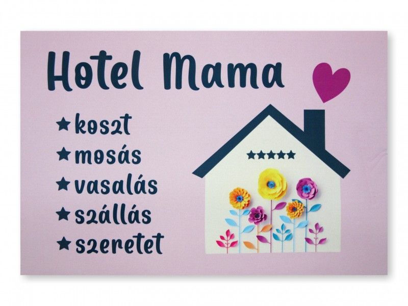 Színes Tréfás Lábtörlő Hotel Mama 60x40cm 04863