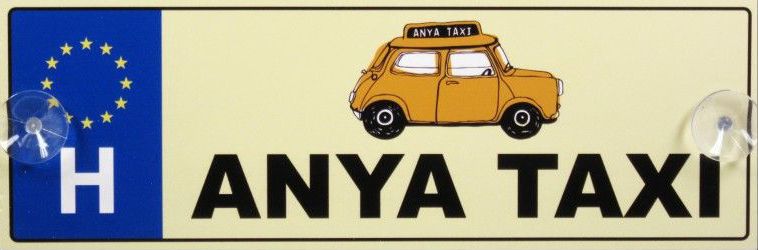 Tréfás Rendszámtábla Anya taxi 05097