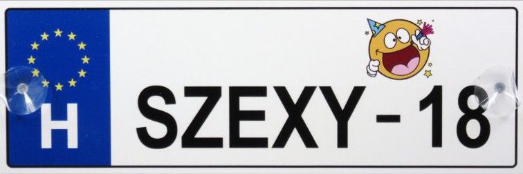 Tréfás Rendszámtábla Szexy - 18 05090