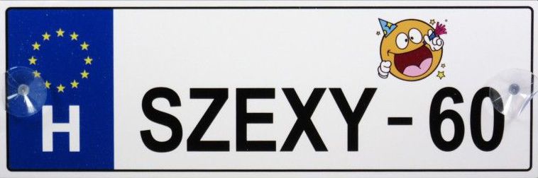 Tréfás Rendszámtábla Szexy - 60 05095