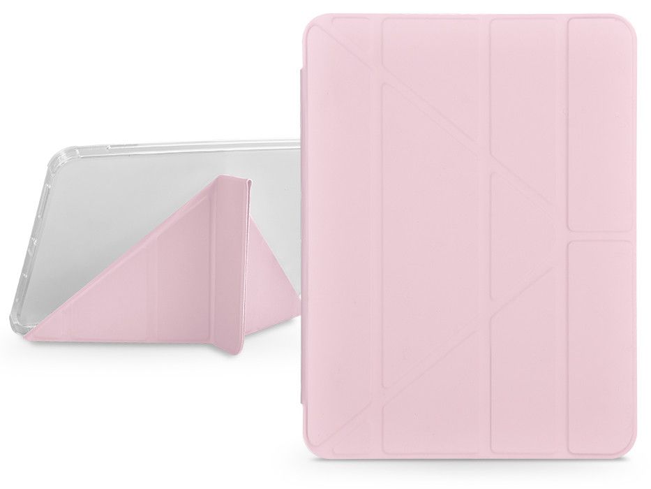 Apple iPad 10.9 (2022) tablet tok (Smart Case) on/off funkcióval, Apple Pencil  tartóval - Devia Gremlin Series Case With Pencil Slot - pink