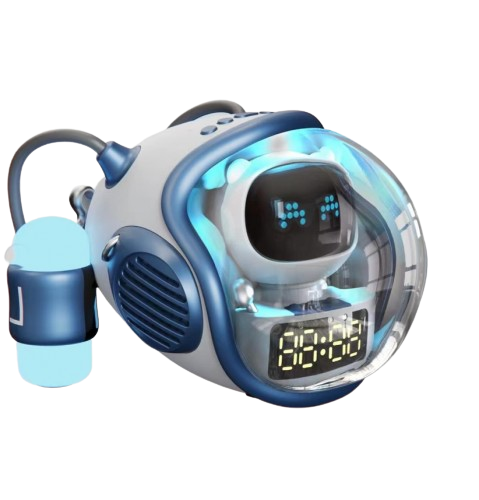 Űrhajó Bluetooth LED hangszóró Digitális órával, Akkus, Mp3, FM Rádió, USB, TF/micro SD kártya, AUX, Tel.kih - Spacecraft M60