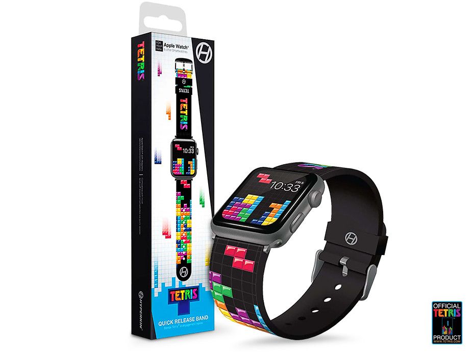 Hyperkin Tetris Limited Edition Quick Release szilikon óraszíj - Apple Watch +  Android Smartwatch - 38/40/42/44 mm - Tetrimino Stack