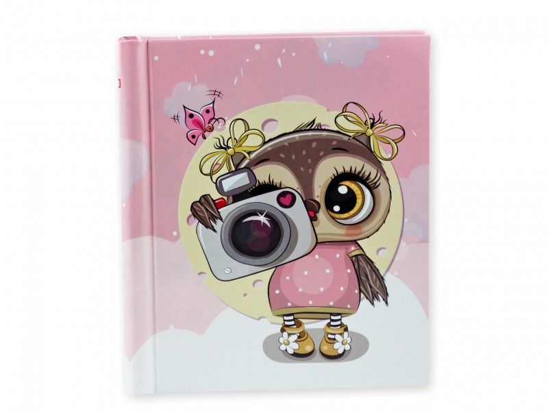 Fényképalbum öntapadós 20db 23x28cm-es lappal DRS20 CAMERA OWL PINK