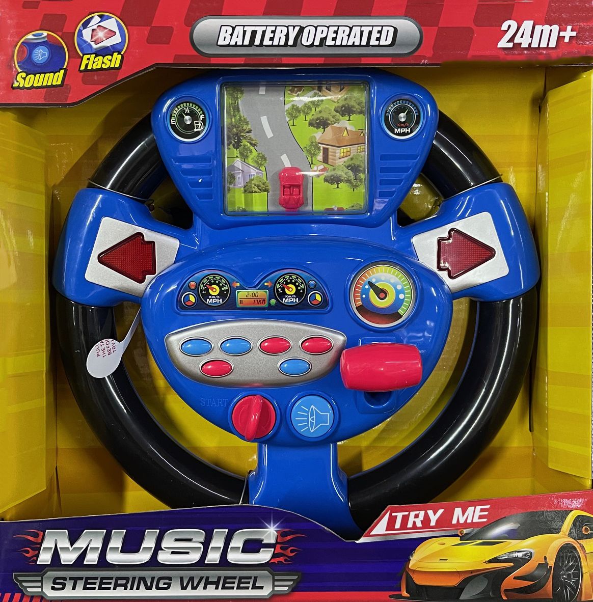 Music Steering wheel kormány formájú vezetős játék - No.65086