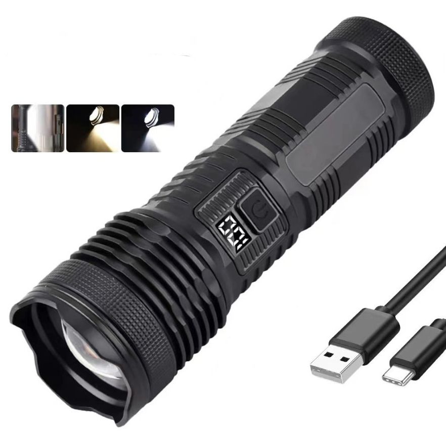 Lámpa Elemlámpa Akkumulátorral P50 Cree Led  Zoom + COB USB - JB-2458