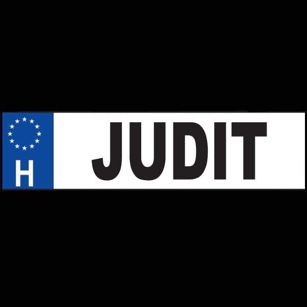 Judit - Név rendszámtábla