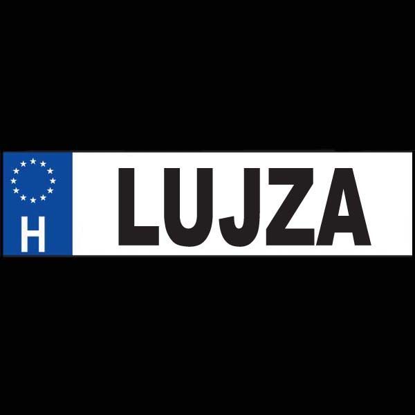 Lujza - Név rendszámtábla