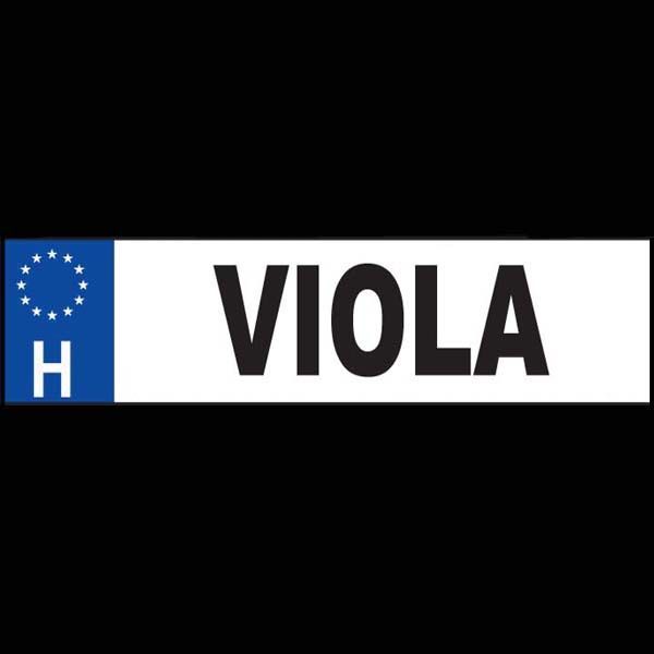 Viola - Név rendszámtábla