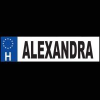 Alexandra - Név rendszámtábla
