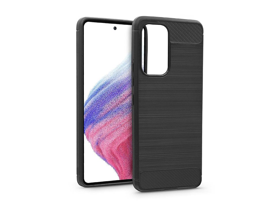 Samsung A536U Galaxy A53 5G szilikon hátlap - Carbon - fekete