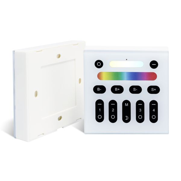 Gledopto GL-W-003Z, 2.4GHz RF vezeték nélküli fali panel, elemes (Gledopto Pro LED termékekhez)