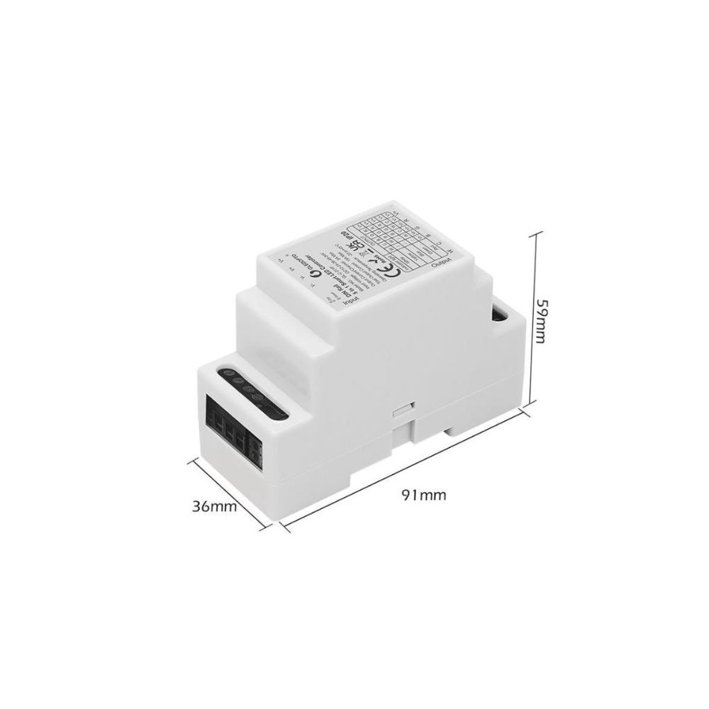 Gledopto GL-C-011P, Pro 5-in-1-ben LED vezérlés, 12V-54V DC, DIN-sínes (Zigbee+2.4GHz RF)