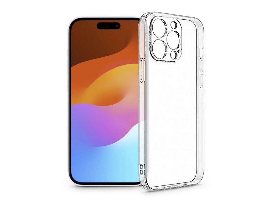 Apple iPhone 15 Pro Max szilikon hátlap - Clear Case - átlátszó